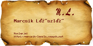 Marcsik László névjegykártya