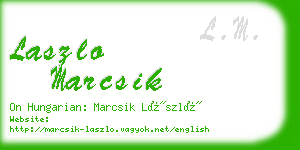 laszlo marcsik business card